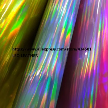 30X134CM Radium filme especiais, tecidos coloridos holográfica do falso couro do PLUTÔNIO material de tecido tela cuero laser de couro P1562