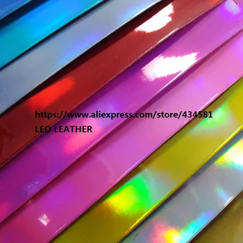 30X134CM Radium filme especiais, tecidos coloridos holográfica do falso couro do PLUTÔNIO material de tecido tela cuero laser de couro P1562