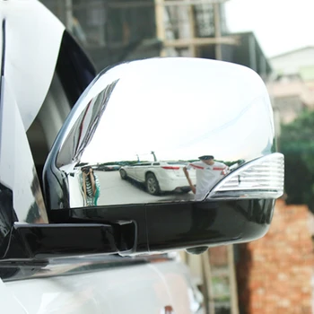 Para Infiniti QX80 2013-2018 ABS Cromado e fibra de Carbono, espelho retrovisor de Carro da cobertura da Guarnição de Carro acessórios styling 2pcs