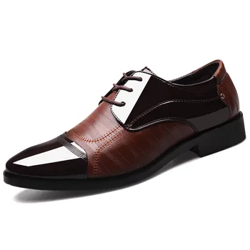 Clássicos Homens de Negócios Sapatos da Moda Elegante Formal de Casamento Sapatos de Homens Escorregar No Office Sapatos Oxford Para Homens 2020