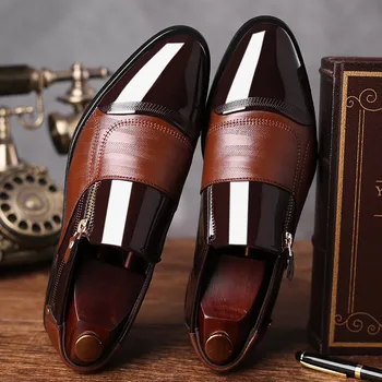 Clássicos Homens de Negócios Sapatos da Moda Elegante Formal de Casamento Sapatos de Homens Escorregar No Office Sapatos Oxford Para Homens 2020