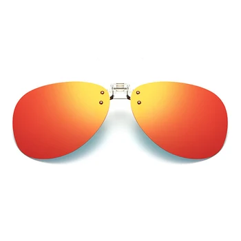 Piloto de Óculos de sol Polarizados Em Clipe sem aro, óculos de Sol dos Homens as Mulheres de Segurança de Condução de Visão Noturna Lentes Driver UV400 QF024