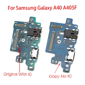 20pcs Porta USB Carregador Dock Conector Carga Conselho cabo do Cabo flexível do Microfone Microfone Conselho Para Samsung Galaxy A405F A40 A405
