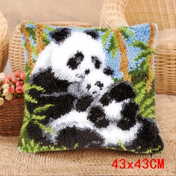 Dos Desenhos Animados Do Panda Unicórnio Trava Do Gancho Tapete Kits Foamiran Para Costurar Tricô Tapete Bordado Travesseiro Conjunto De Ponto De Cruz, Kits De Esmirna