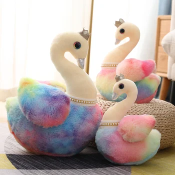Kawaii Crianças Brinquedos de pelúcia animais de pelúcia Macia Brinquedos Boneca Para as Meninas de Pelúcia Swan Brinquedos de Natal Brinquedos de Presente Colorido Swan Brinquedo
