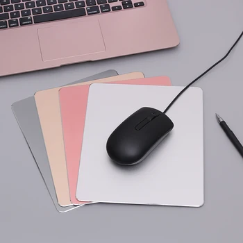 Liga de alumínio Mouse Pad de Metal Ultra Fino Ergonômico Criativo Jogos de Computador, Ratos Tapete de Moda antiderrapante Impermeável Para PC Portátil