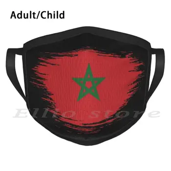 Marrocos Adultos, as Crianças Anti-Pó DIY Lenço Máscara de Marrocos Marrocos Magrebe Marokko Marruecos ??????