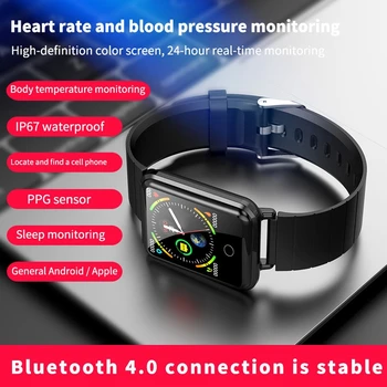 Smart Watch V6 Termômetro Pulseira De Medição De Temperatura, Relógio De Frequência Cardíaca De Fitness Tracker Relógio De Desporto