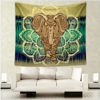 Elefante Tapeçaria Pendurada Na Parede Hippie, Boho Decoração Cobertor, Toalha De Praia Mandala Boêmio Domésticos De Cozinha Toalha De Mesa Decorativas