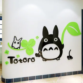 Totoro De Autocolantes De Parede Removível Garoto Viveiro De Vinil Adesivos De Parede Para Quartos Dos Miúdos Do Cartoon Animal Quarto Bebê Decoração