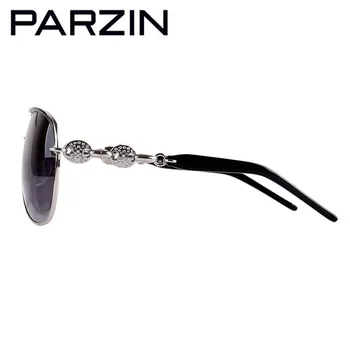 PARZIN Artesanal Strass Óculos de sol Polarizados Mulheres de Luxo Feminino de Óculos de Sol Para Motorista Tons Helioscope Ocular nº 9.613