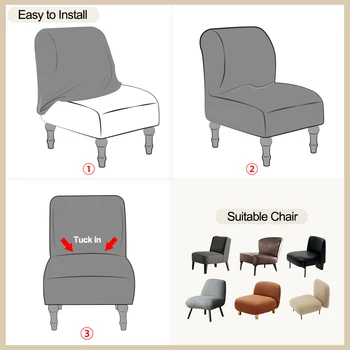6 Cores, Tamanho Universal Armless Cadeira Sofá Tampa De Assento Capas Capas Para Baixo Do Sofá Protetor De Grande Elástica Futon Cobre