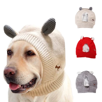 O inverno do Cão de Estimação Hat Cap Natal Quente Permeável animal de Estimação Chapéus de Lã para Pequenas e Médias Cães Chapéu de Bulldog francês Acessórios para Cães