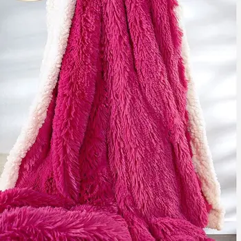 Sofá/Ar/Camas Longo Salsicha Jogar Cobertores, Mantas Rosa Branca Cinza de Lã Fofo de Pelúcia Fofo Sherpa Mantas Colcha frete grátis