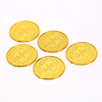 100pcs/pack Novo Casino Poker Chips Bitcoin Modelo de Bitcoin Chapeamento de Ouro de Plástico Prate Moedas de Ouro do Tesouro do Pirata Jogo de Fichas de Poker