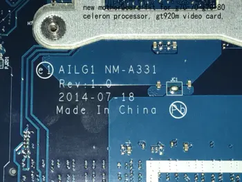 Disponível novo item, placa-mãe AILG1 NM-A331 PARA LENOVO G70-80 / G70-70 LAPTOP placa-MÃE ,a bordo celeron processador.gt920m .