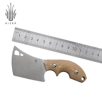 Kizer 2020 novo Talho 1039C2 fixo faca de lâmina de Micarta punho portátil mini cozinha faca com bainha de ferramentas de mão