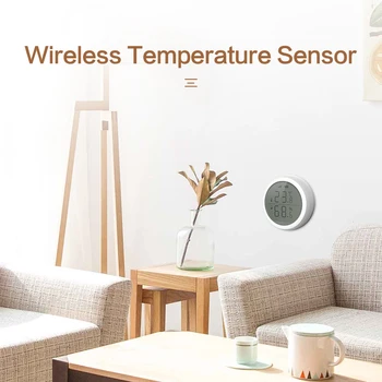 Sensor de temperatura E Umidade Com Ecrã LCD de Trabalho Com TuYa ZigBee Hub Alimentado por Bateria Inteligente de Vida