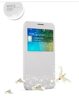 NILLKIN NOVO Brilho capa de Couro Para Samsung Galaxy E5 E500 Pérola Colorida Capa Case Para Samsung Galaxy e5 + Distribuídos Pacote
