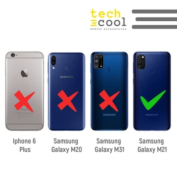 FunnyTech®capa de Silicone para Samsung Galaxy M21 l frase 