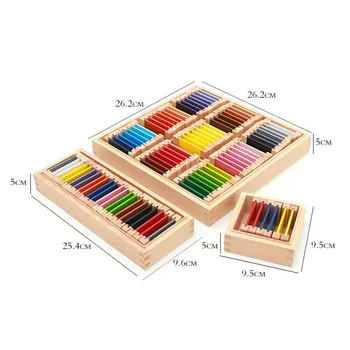 3 Tamanho Montessori Sensorial Material De Aprendizagem Cor Tablet Caixa De Madeira Pré-Escola De Formação De Crianças Sensorial Ensino Aids Brinquedo Presentes
