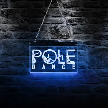 Beleza de menina de Dança Pole Dance Night Club da Parede do DIODO emissor de Luz de Negócios Logotipo do Sinal de Néon do DIODO de Tubo de Aço de Dança Acrílico Luz da Lâmpada