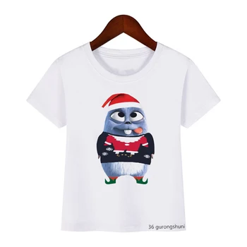 Recém-roupas de crianças funny t-shirt meninas luz solar Grizzy urso animal print t-shirt meninos de Natal lemmings camiseta camisetas, tops