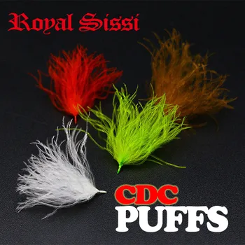 Royal Sissi 4packs/set CDC lubrificador sopros mão selecionado Cul De Canard mosca seca amarrando pena mamilo plumas asa pós subordinação material