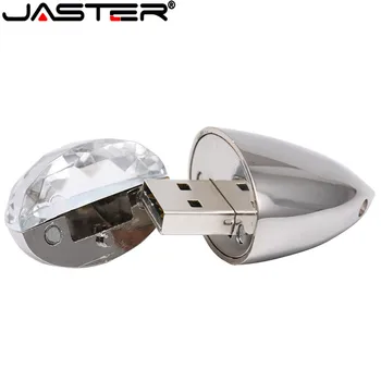 JASTER cristal queda forma de USB 2.0 flash drive jóia colar de 4GB 8GB 16GB 32GB 64GB cartão de memória stick pen drive