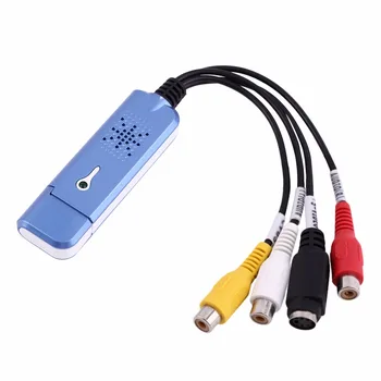 Portátil USB 2.0 Easycap de Vídeo, Placa de Captura de Áudio Adaptador VHS DC60 DVD Conversor RCA Azul Atacado