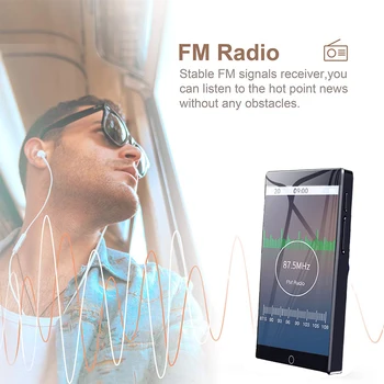 O mais novo RUIZU H1 Bluetooth5.0 MP4 Player 4.0 polegadas Touch Screen Gravação de Rádio FM E E-book de Música, Leitor de Vídeo, alto-Falante Embutido