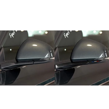2PCS Estilo Carro Espelho Retrovisor Tampa Decorativos, Adesivos Para Ford Mustang-2017 de Fibra de Carbono Protetor de Auto Acessórios