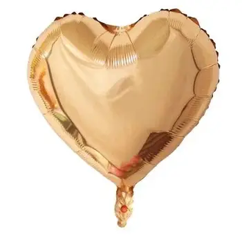 50pcs 18inch do ouro de rosa, estrela, Coração Globos Cor Metálica Infatable Folha de Balão para a Festa de Casamento de Dia dos Namorados Decoração presente
