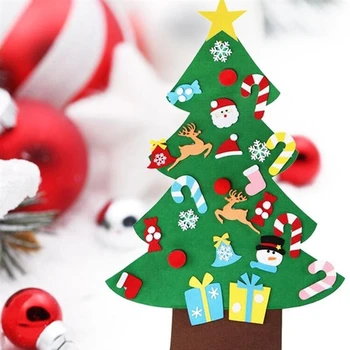 Home DIY Senti Árvore de Natal de Ano Novo, Presentes Brinquedos da Árvore Artificial Pendurado na Parede de Enfeites para Decoração de Natal