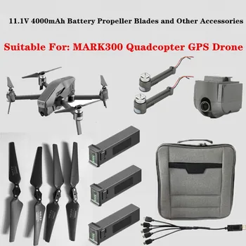 MARK300 Drone Acessórios Originais Partes 11.1 V 4000mAh Bateria de Lítio Pás da Hélice peças de reposição Para MARK30 5G WiFi GPS Drone