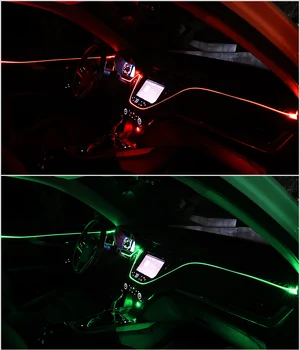 6M a 10M RGB de Fibra Óptica da Atmosfera Lâmpadas do Interior do Carro de Luz Ambiente Decorativo Para Audi A4 B6 B8 B7 A6 C5 C6 C7 A3 A5 Q3 Q5 Q7 TT