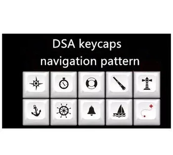 10pcs/set DSA tecla caps teclado Mecânico de sublimação da personalidade chave cap PBT material de Navegação/Pirata padrão