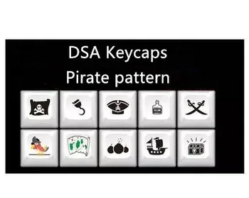 10pcs/set DSA tecla caps teclado Mecânico de sublimação da personalidade chave cap PBT material de Navegação/Pirata padrão