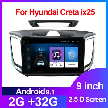Android 9.0 2GB+32GB auto-Rádio multimédia player de Vídeo de Navegação GPS Para hyundai Creta ix25-2018 2 din wi-FI Bluetooth