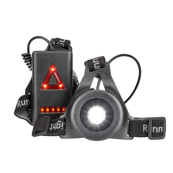 Aviso de segurança da Noite da Lâmpada Impermeável Execução Jogging no Peito Lanterna 9 LEDs Recarregável USB Tocha de Luz da Noite