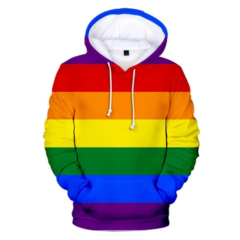 LGBT Bandeira do arco-íris Moletom com Capuz Casual de Sportswear Casaco Colorido arco-íris Roupas de Homens, Mulheres Capuz mais Recentes Quente da Venda de Roupas
