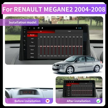 GRAND 2 Din Android De 10 Para Renault Megane 2 de 2004 - 2008 Navegação GPS Car Multimedia Player de Vídeo RDS 4G Autoradio Nenhum dvd 2din