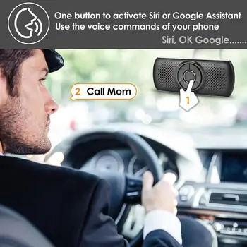 Sem Fio De Alta Qualidade Do Carro De Bluetooth Conjunto De Kit De Viva-Voz Multiponto A Viseira De Sol Do Alto-Falante Do Telefone Smartphones