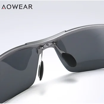 AOWEAR Óculos de sol esportivo Homens Polarizada Exterior Eléctrico Polaroid óculos de Sol dos Homens de Alumínio de Magnésio de Condução de Golfe Óculos de Oculos 02