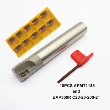 1PCS de 20mm de faceamento Titular BAP300R C20 20 120 150 200 mm APMT1135 M2 H2 Torno CNC Moinho de Ferramenta de corte de Pastilhas de metal duro Definido