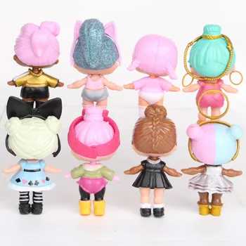 8PCS LOL Festa Surpresa que isso rsrs Bonecas Decoração do Bolo de Anime 9CM de PVC Ação Brinquedo Figuras Crianças Brinquedos para Crianças, Presentes de Aniversário L19