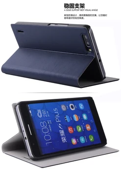 Para o Huawei Honor 6 Case de Luxo Slim Carteira Virar capa de Couro PU de Casos Para o Huawei Honor 6 além de Honra 5c 5x 4x 4c