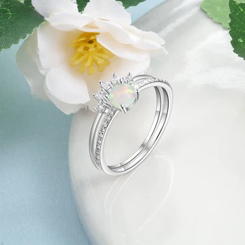 Genuíno 925 Anéis de Prata Esterlina para as Mulheres Geométricas Simples Empilhável com um Anel de Zircão de Casamento Noivado Presente (Lam Hub Fong)
