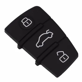 Jingyuqin 20pcs/muito Remoto Flip Key Fob 3 Botão Almofada Para audi A3,A4,A5,A6,A8,Q5,Q7,TT S LINHA RS Chave do Carro Almofada de Borracha Frete Grátis