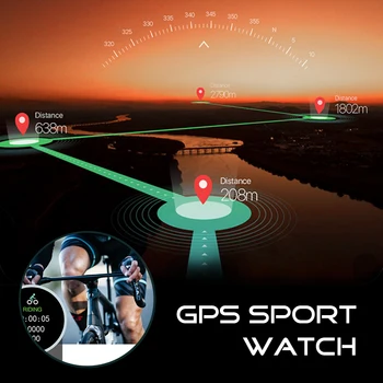 Ckyrin Voar Smart Watch GPS Relógio do Esporte Todos os Dias Coração a Taxa de Atividade de Rastreamento de Monitor de Sono Ultra-Longa Battrey Android iOS Relojes